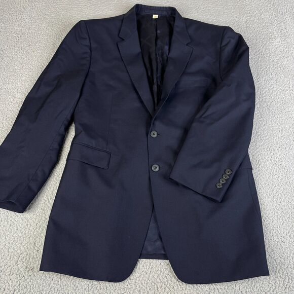 Burberry London Suit Jacket 56 EU Navy 100% Wool Millbank Abiyo 2 Button